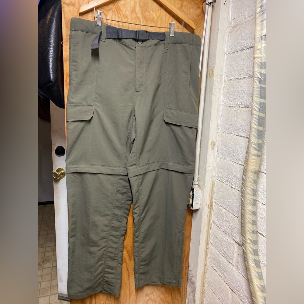 The North Face Nylon Convertible Pants Men's Extra Large‎ Green Hiking Outdoors